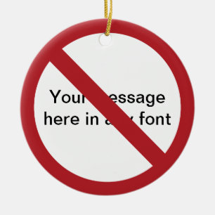 Aangepaste Cirkel met welslagen Keramisch Ornament