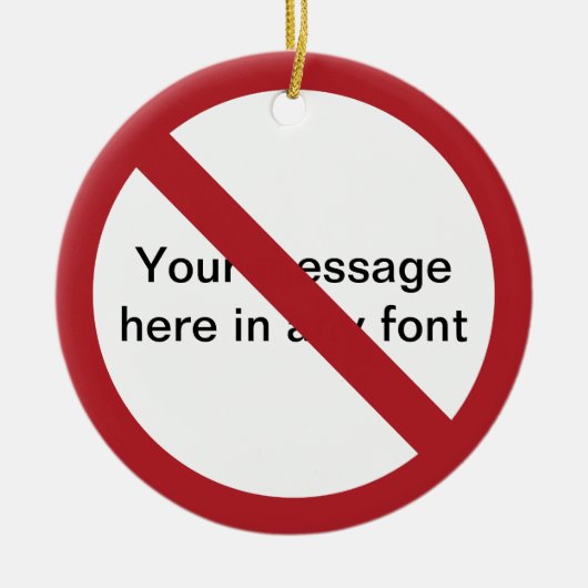 Aangepaste Cirkel met welslagen Keramisch Ornament (Voorkant)