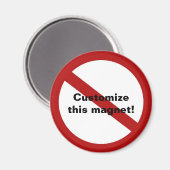 Aangepaste Cirkel met welslagen Magneet (Voorkant / Achterkant)