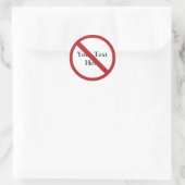 Aangepaste Cirkel met welslagen Ronde Sticker (Tas)