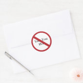 Aangepaste Cirkel met welslagen Ronde Sticker (Envelop)