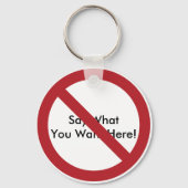 Aangepaste Cirkel met welslagen Sleutelhanger (Voorkant)