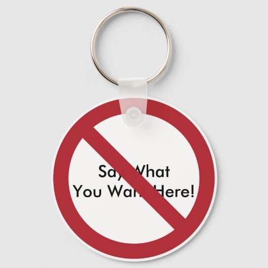 Aangepaste Cirkel met welslagen Sleutelhanger (Voorkant)