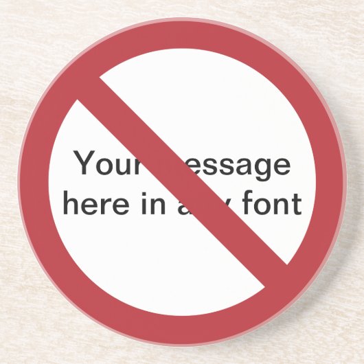 Aangepaste Cirkel met welslagen Zandsteen Onderzetter (Voorkant)