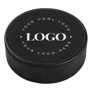 Aangepaste Cirkel Ronde Business - Logo - Zwart Hockey Puck