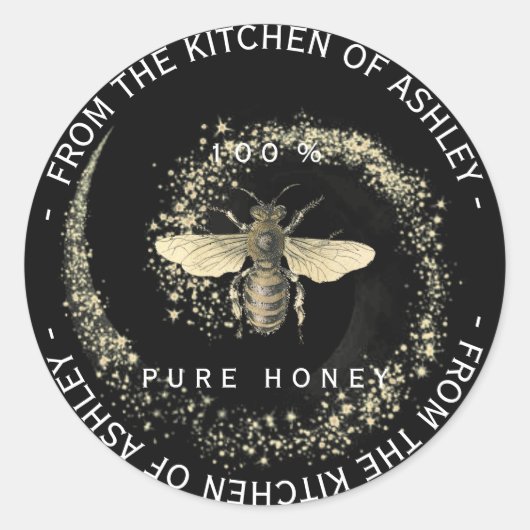 Aangepaste cirkelvormig homemade Honey Kitchen Spa Ronde Sticker (Voorkant)