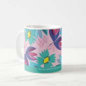 aangepaste citaat bloem groen modern crocus vrouwe koffiemok (Voorkant links)
