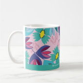 aangepaste citaat bloem groen modern crocus vrouwe koffiemok (Links)