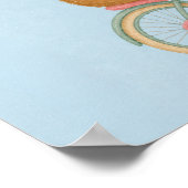 Aangepaste Citaat Bloemige Fiets Capybara Grappig  Poster (Hoek)