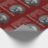 Aangepaste citaat bordeauxrood FREDERICK DOUGLASS Cadeaupapier (Hoek)