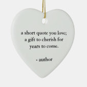 Aangepaste Citaat Gepersonaliseerd Cadeau Keramisch Ornament (Rechts)