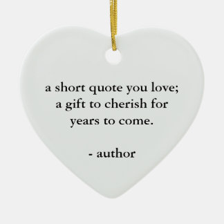 Aangepaste Citaat Gepersonaliseerd Cadeau Keramisch Ornament
