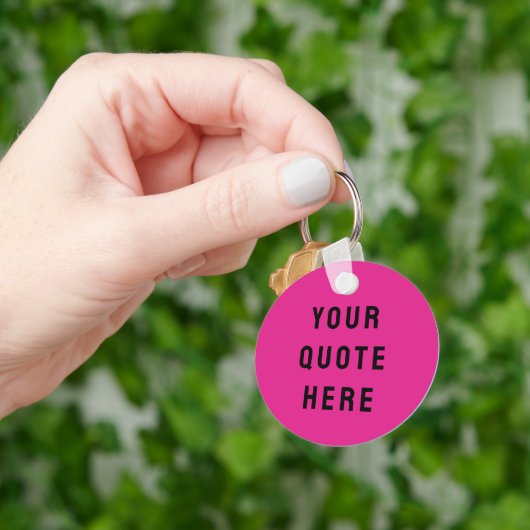 Aangepaste Citaat Hier Geschenk Heet Roze Geperson Sleutelhanger (Hand)