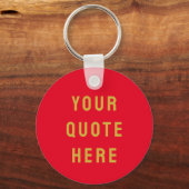 Aangepaste Citaat Hier Geschenk Rood Goud Geperson Sleutelhanger (Voorkant)