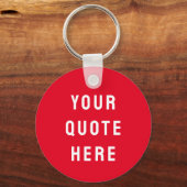 Aangepaste Citaat Hier Geschenk Rood Wit Gepersona Sleutelhanger (Voorkant)