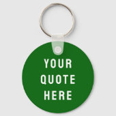 Aangepaste Citaat Hier Geschenk Smaragd Gepersonal Sleutelhanger (Voorkant)