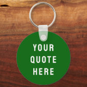 Aangepaste Citaat Hier Geschenk Smaragd Gepersonal Sleutelhanger (Voorkant)