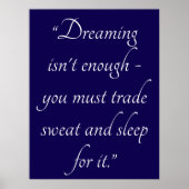Aangepaste citaat kunst decoratieve donkerblauw poster (Voorkant)