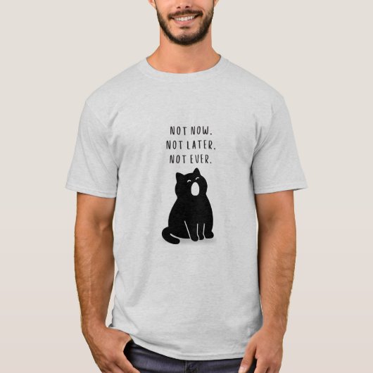 Aangepaste citaat Minimalistische Kat Introvert Ma T-shirt (Voorkant)