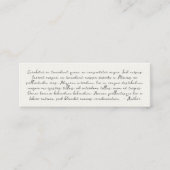 Aangepaste citaat viering van het leven begrafenis mini visitekaartje (Voorkant)