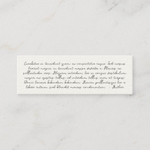 Aangepaste citaat viering van het leven begrafenis mini visitekaartje