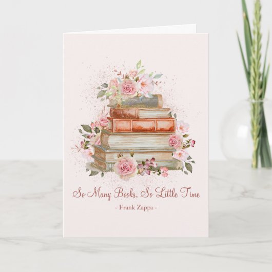 Aangepaste citaatboeken en vintage roze rozen kaart (Voorkant)