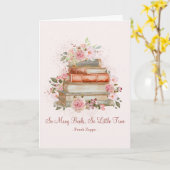 Aangepaste citaatboeken en vintage roze rozen kaart (Gele Bloem)