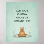 Aangepaste Citat Camping Capybara Grappig Dier  Poster (Voorkant)