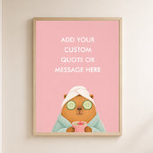 Aangepaste Citat Spa Capybara Grappig Dier Poster