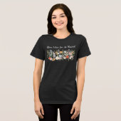Aangepaste Citat Waterverf Wilde Bloem Bloemrijke Tri-Blend Shirt (Voorkant volledig)