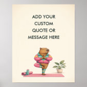 Aangepaste Citat Yoga Capybara Welzijn Grappige Di Poster (Voorkant)