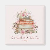 Aangepaste citatenboeken en vintage roze rozen magneet (Voorkant)