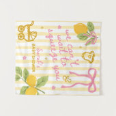 Aangepaste citroen baby shower achtergrond, Italia Wandkleed (Voorkant (horizontaal))