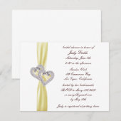 Aangepaste citroen harten bruids douche uitnodigin kaart (Voorkant / Achterkant)