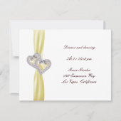 Aangepaste citroen harten receptie Kaart (Voorkant)