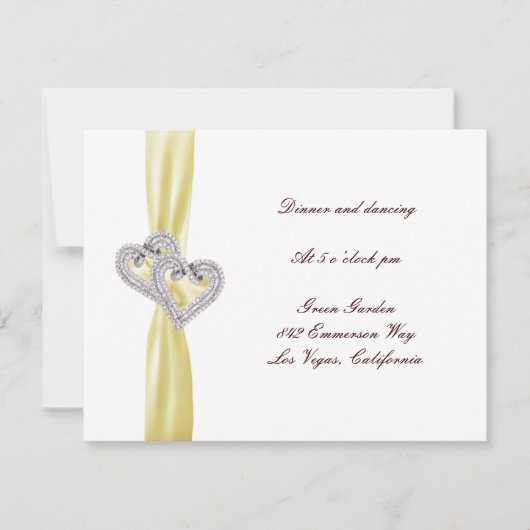 Aangepaste citroen harten receptie Kaart (Voorkant)