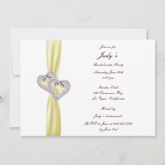 Aangepaste citroen harten vrijgezellenfeest uitnod kaart (Voorkant)