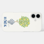 Aangepaste citroen topiaire chinoiserie vaas monog Case-Mate iPhone case (Achterkant (horizontaal))