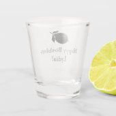 Aangepaste citroen verjaardag geëtst shot glas (Achterkant)
