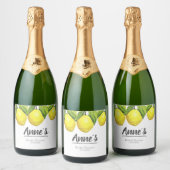 Aangepaste citroen Vrijgezellenfeest thema Waterve Sparkling Wijnetiket (Flessen)