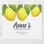 Aangepaste citroen Vrijgezellenfeest thema Waterve Sparkling Wijnetiket (Enkel label)