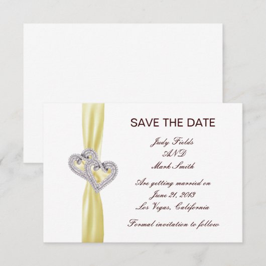 Aangepaste citroenharten Sla de datum Kaart op (Voorkant / Achterkant)