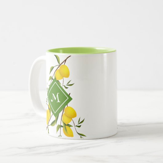 Aangepaste Citrus citroenen vruchten Koffie Mok (Voorkant links)