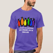 Aangepaste City Gay Pride Parade Rainbow Penguins T-shirt (Voorkant)