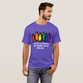 Aangepaste City Gay Pride Parade Rainbow Penguins T-shirt (Voorkant volledig)