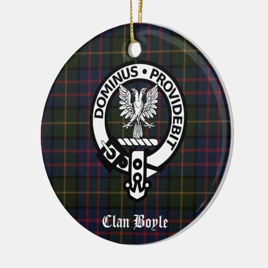 Aangepaste Clan Boyle Crest & Tartan Keramisch Ornament (Links)