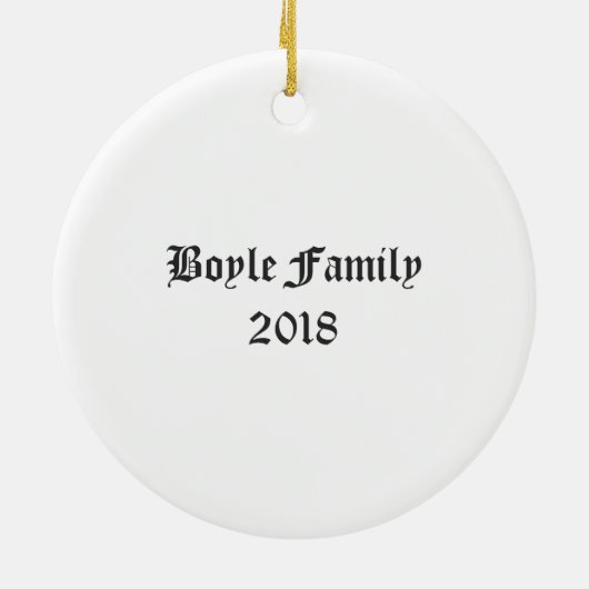 Aangepaste Clan Boyle Crest & Tartan Keramisch Ornament (Achterkant)