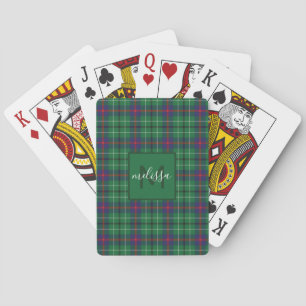 Aangepaste Clan Duncan Pset Tartan Monogram Pokerkaarten