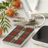 Aangepaste Clan MacGill Tartan Plaid Sleutelhanger (Voorkant Rechts)