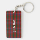 Aangepaste Clan MacRae Tartan Plaid Sleutelhanger (achterkant)